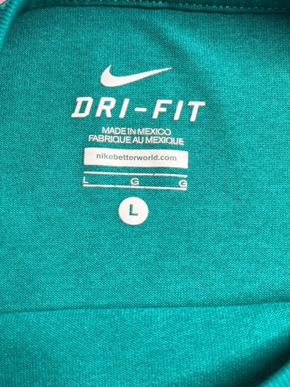 Nike swoosh teal blue long sleeve